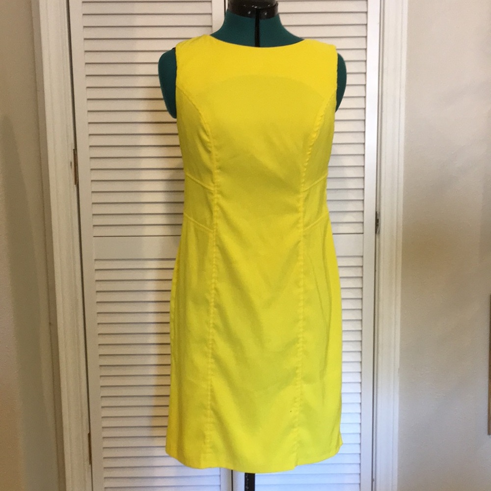 Bright yellow dress